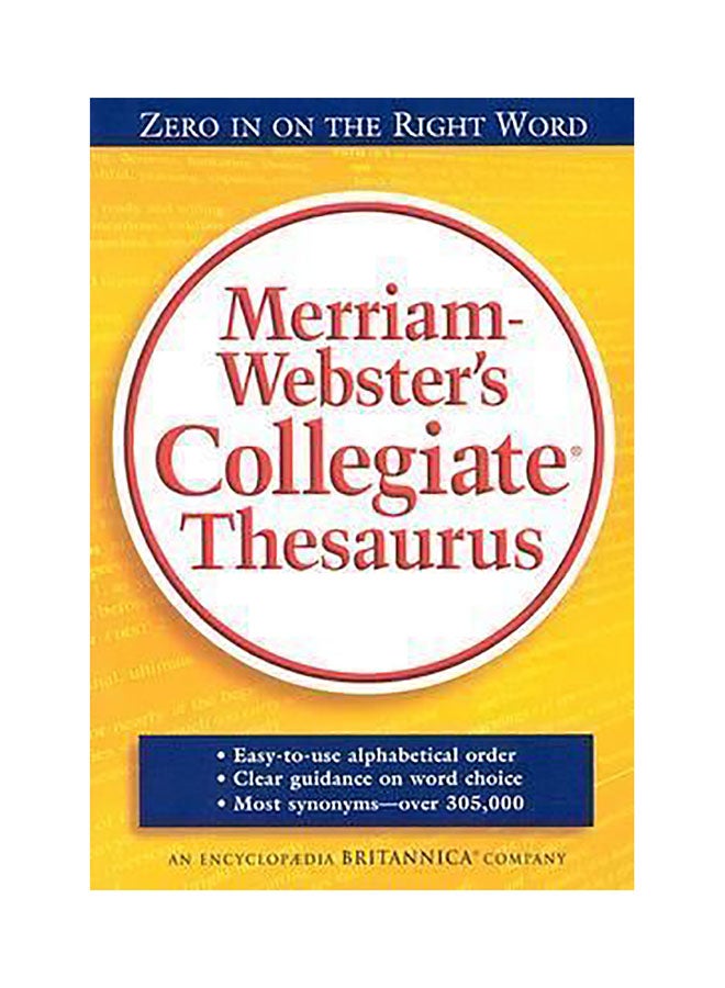Merriam-Webster'S Collegiate Thesaurus Paperback English by Merriam-Webster - 1032018