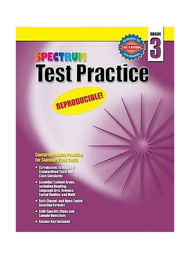 Test Practice, Grade 3 Paperback English by Spectrum - 01032018