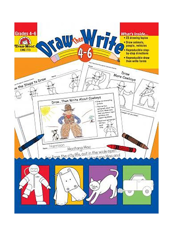 Draw Then Write : Grades 4-6 Paperback English by Evan-Moor Educational Publishers - 36951