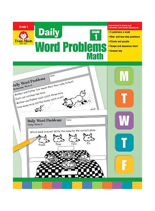 Daily Word Problems Grade 1 Paperback English by Evan-Moor Educational Publishers