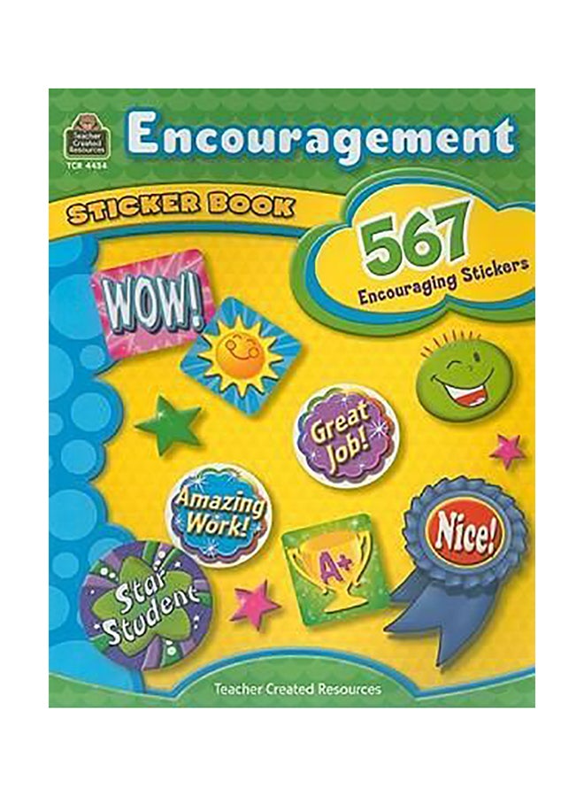 Encouragement Sticker Book Paperback English by Teacher Created Resources
