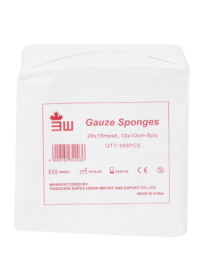 3W Healthcare - Piece Gauze Sponges 10X10Cm, Sterile Gauze Sponges For Wound Dressing, 8-Ply Cotton And Highly Absorbent - Image 1