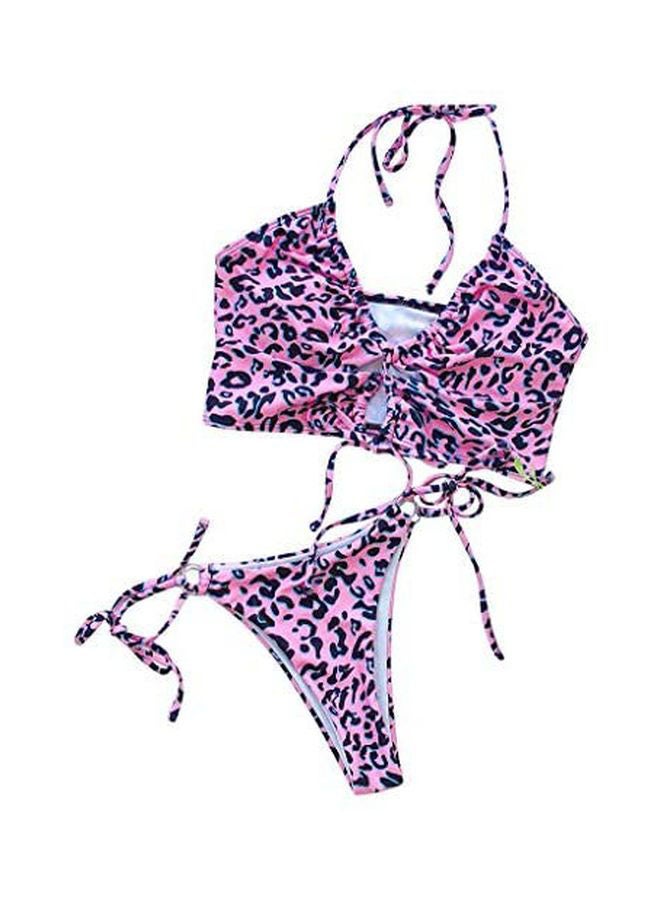 لباس سباحة مبطن . وردي - Image 1