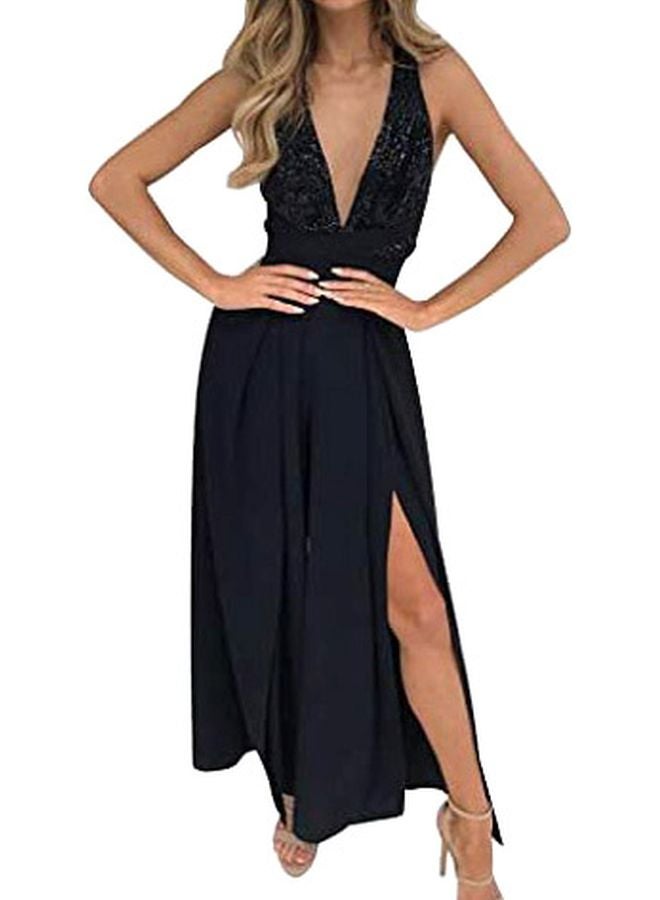 Sequin Jumpsuit Black  - Image 1