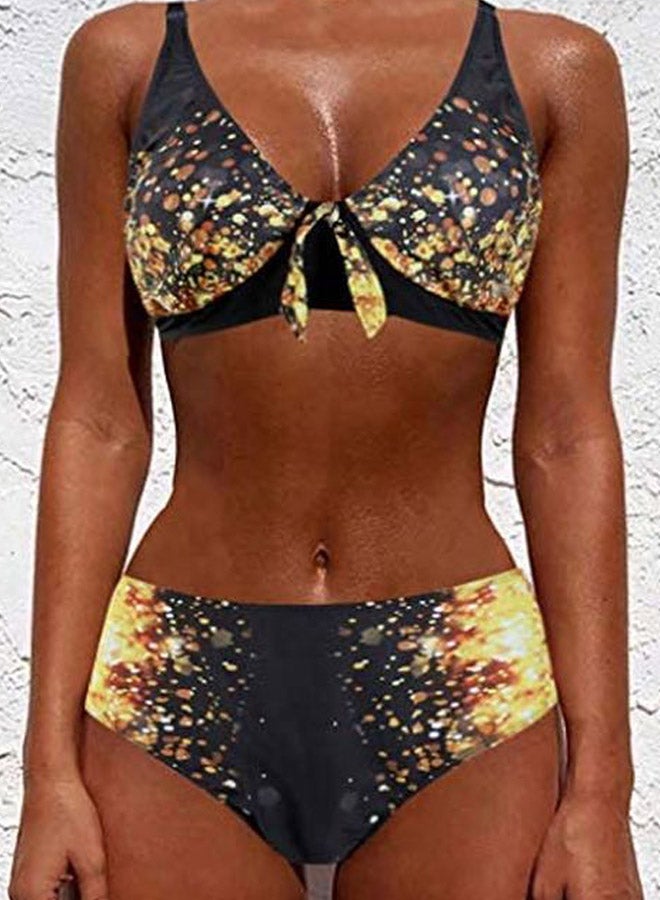 2-Piece Printed Bikini Set Black/Gold - Image 2