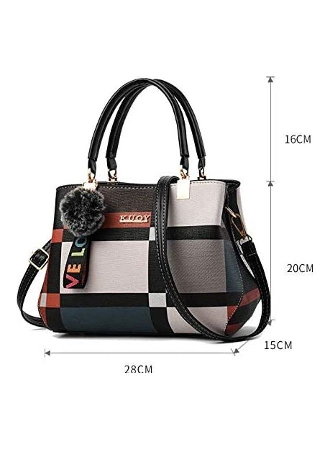 Stylish Check Pattern Handbag Multicolour - Image 2