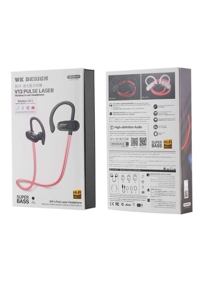 WEKOME Pulse Laser Bluetooth Headphone Black/Red - Image 2