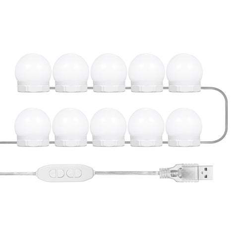 USB Mirror String Light For Makeup Dressing Table multicolour 20.50*6.00*14.20cm