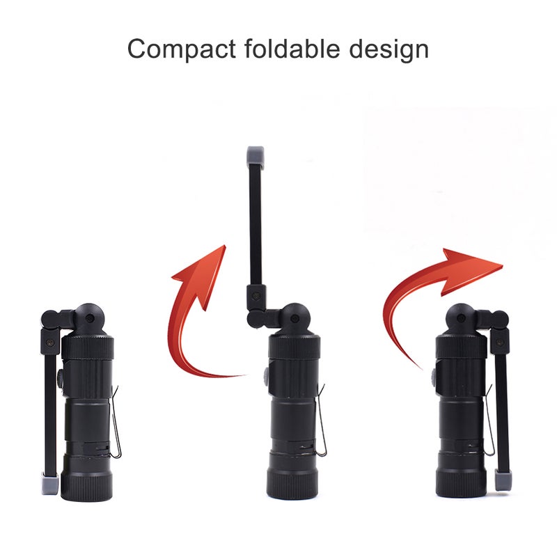 LEDs Flashlight Foldable Working Light Black 10.80*4.00*8.00cm - Image 3