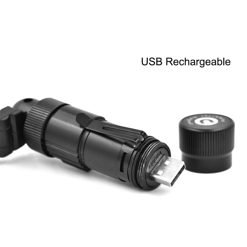 LEDs Flashlight Foldable Working Light Black 10.80*4.00*8.00cm - Image 5