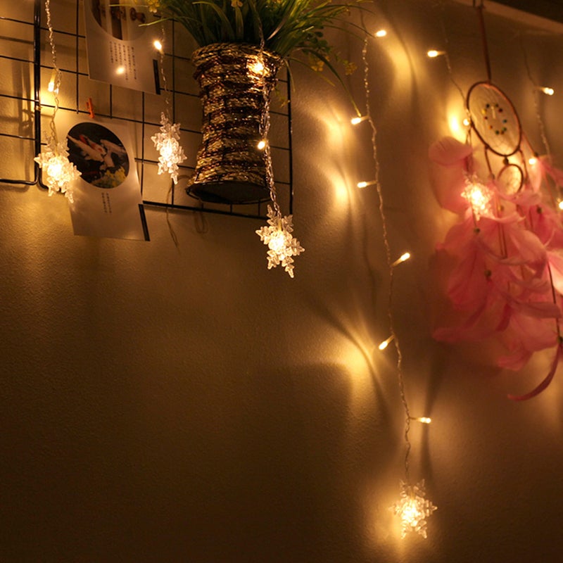 Generic - L-EDs Snowflake String Light Warm white 22.00*4.00*14.00cm - Image 1