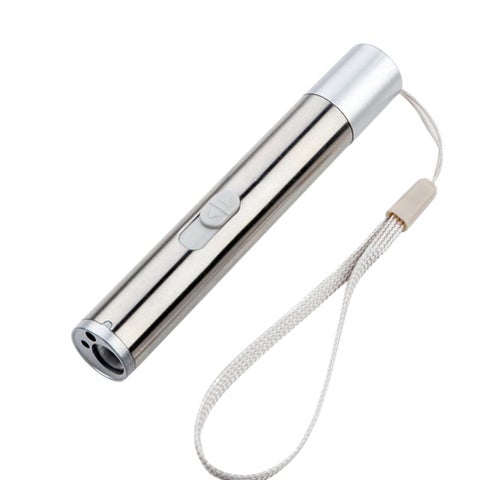 Led Flashlight Mini Portable Torch Lamp Silver 11.50*1.50*1.50cm