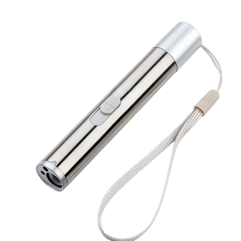 Generic - Led Flashlight Mini Portable Torch Lamp Silver 11.50*1.50*1.50cm - Image 1