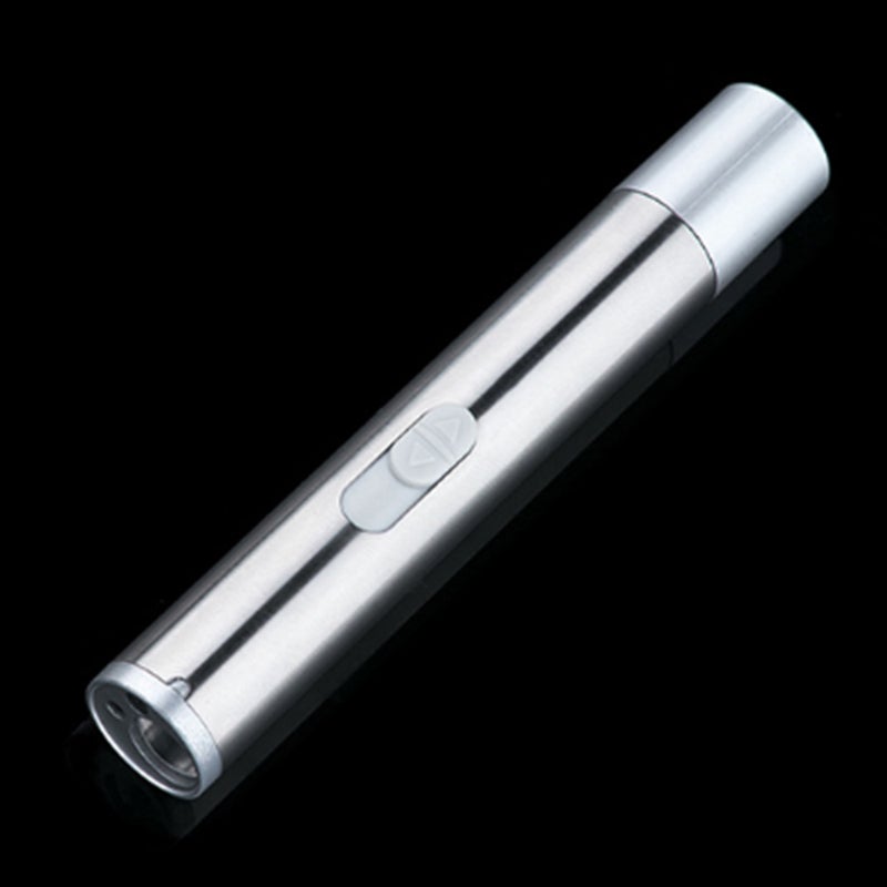 Generic - Led Flashlight Mini Portable Torch Lamp Silver 11.50*1.50*1.50cm - Image 1