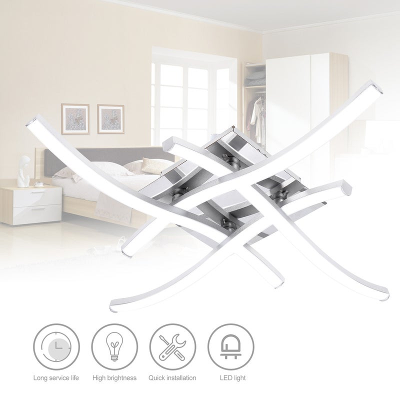 مصباح متدل بتصميم عصري على شكل حرف L أبيض 37.00*8.00*15.00سم - Image 1