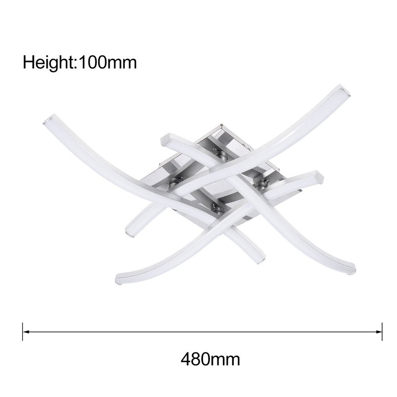مصباح متدل بتصميم عصري على شكل حرف L أبيض 37.00*8.00*15.00سم - Image 4