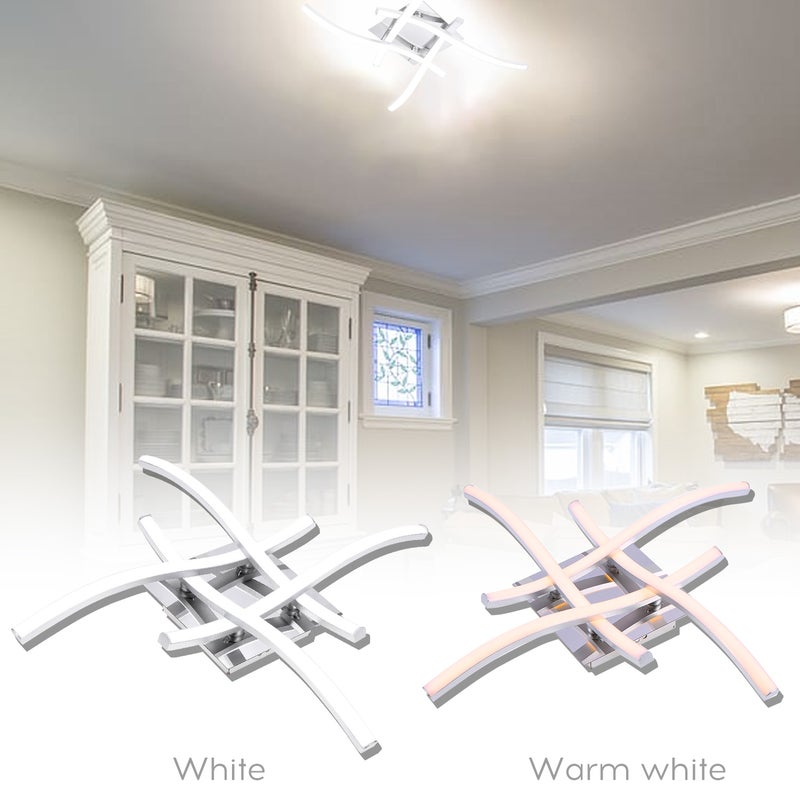 مصباح متدل بتصميم عصري على شكل حرف L أبيض 37.00*8.00*15.00سم - Image 5