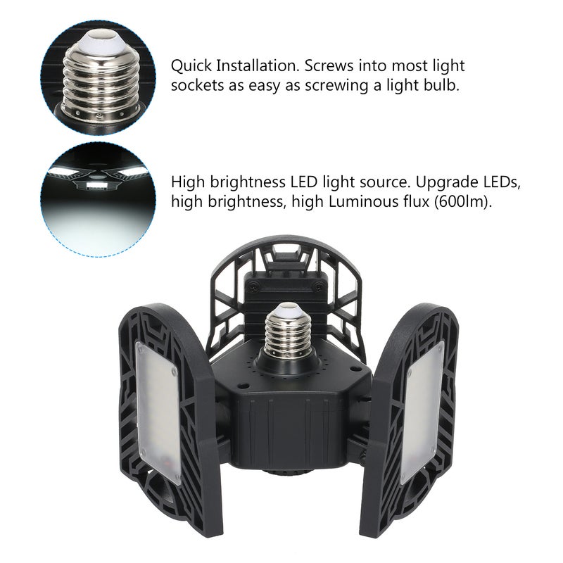 LED Parking Light AC85-265V 6000LM Black 20.50*12.50*17.00cm - Image 2