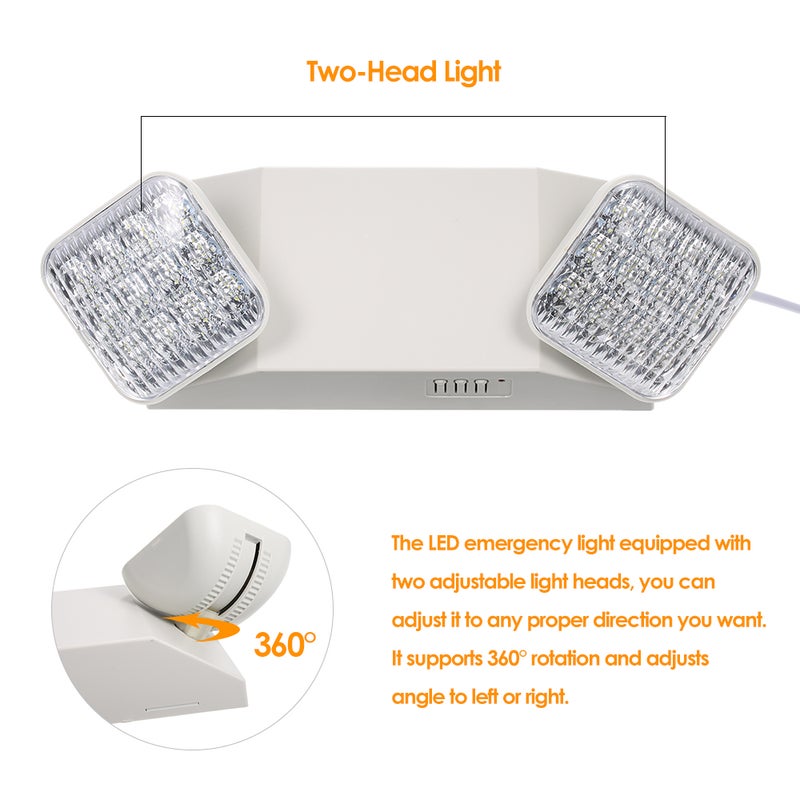 Generic AC85-265V LEDs Emergency Light White 36.00*10.00*14.00cm  - Image 3