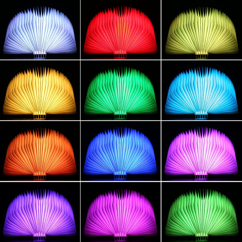 Tomshine USB Rechargeable Mini Folding Book Light 12 Colours Multicolor  - Image 5
