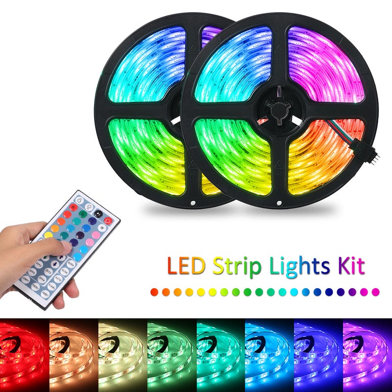 Tomshine 300 LEDs RGB Strip Lights Kit with 44 Keys IP65 Water-Resistant multicolour 19.00*7.20*18.30cm  - Image 1