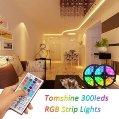 300 LEDs RGB Strip Lights Kit with 44 Keys IP65 Water-Resistant multicolour 19.00*7.20*18.30cm - v1605767676/N41897747A_7