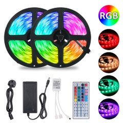 300 LEDs RGB Strip Lights Kit with 44 Keys IP65 Water-Resistant multicolour 19.00*7.20*18.30cm - v1605767677/N41897747A_3