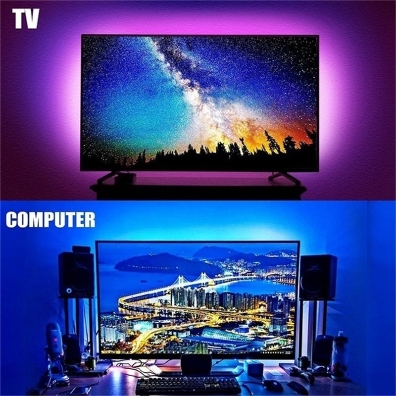 شريط إضاءة LED مرن بمنفذ USB مزود بجهاز تحكم عن بعد صغير متعدد الألوان 12.00*4.50*12.00سم - Image 4