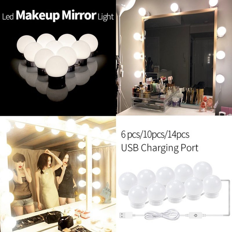 LED Vanity Mirror Lights Kit with 14 Dimmable Light Bulbs White 26.00*7.00*17.00cm  - Image 5