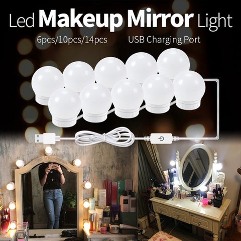 LED Vanity Mirror Lights Kit with 6 Dimmable Light Bulbs White 26.00*7.00*17.00cm