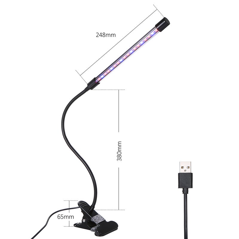Generic DC5V 27W 3-headed LED Plant Growing Light multicolour 33.00*4.80*13.00cm  - Image 3