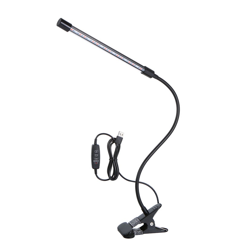 ماركة غير محددة مصباح LED برأس واحد لنمو النباتات يعمل بالتيار المستمر بجهد 5 فولت وقدرة 8 وات متعدد الألوان 33.00*4.80*13.00سم  - Image 1