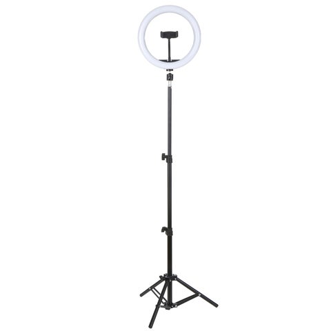 DC5V 7W LED Light Round Selfie Camera Lamp with Telescopic Tripod multicolour