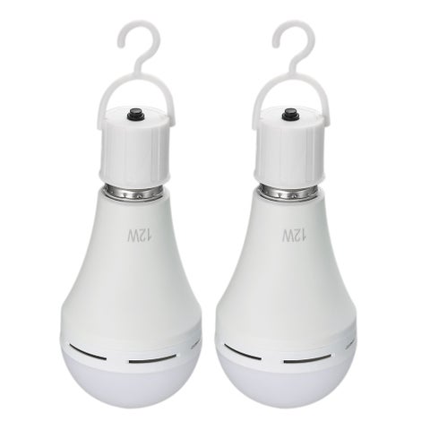 Pack of 2 Multifunctional Rechargeable 6W Emergency LED Light Bulbs 60W multicolour 15.00*6.70*13.40cm
