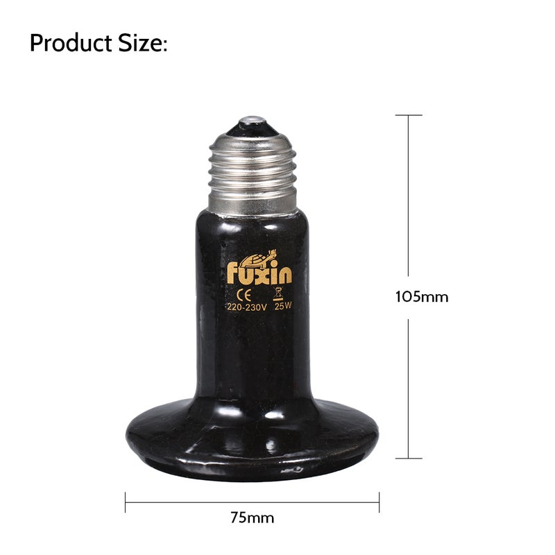 AC110-120V 100W Ceramic Heat Emitter Light multicolour 11.50*9.00*9.00cm