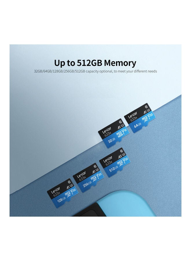 Lexar - Lexar 633x 512GB TF Card High-performance Micro SD Card Class10 U3 A2 V30 High Speed TF Card For Phone Camera Dashcam 512 GB - Image 1