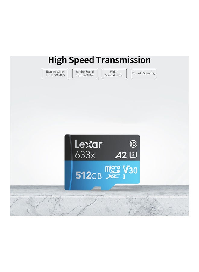 Lexar - Lexar 633x 512GB TF Card High-performance Micro SD Card Class10 U3 A2 V30 High Speed TF Card For Phone Camera Dashcam 512 GB - Image 1