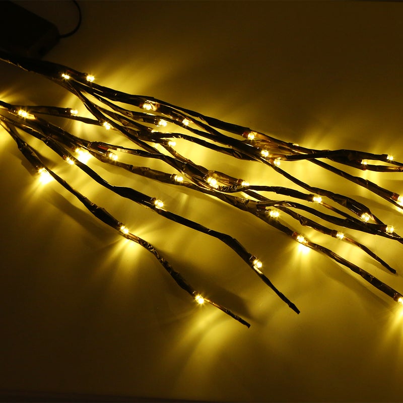 ماركة غير محددة مجموعة أغصان شجرة الصفصاف مكونة من 20 مصباح LED متعدد الألوان 37.50*5.00*37.50سم  - Image 4