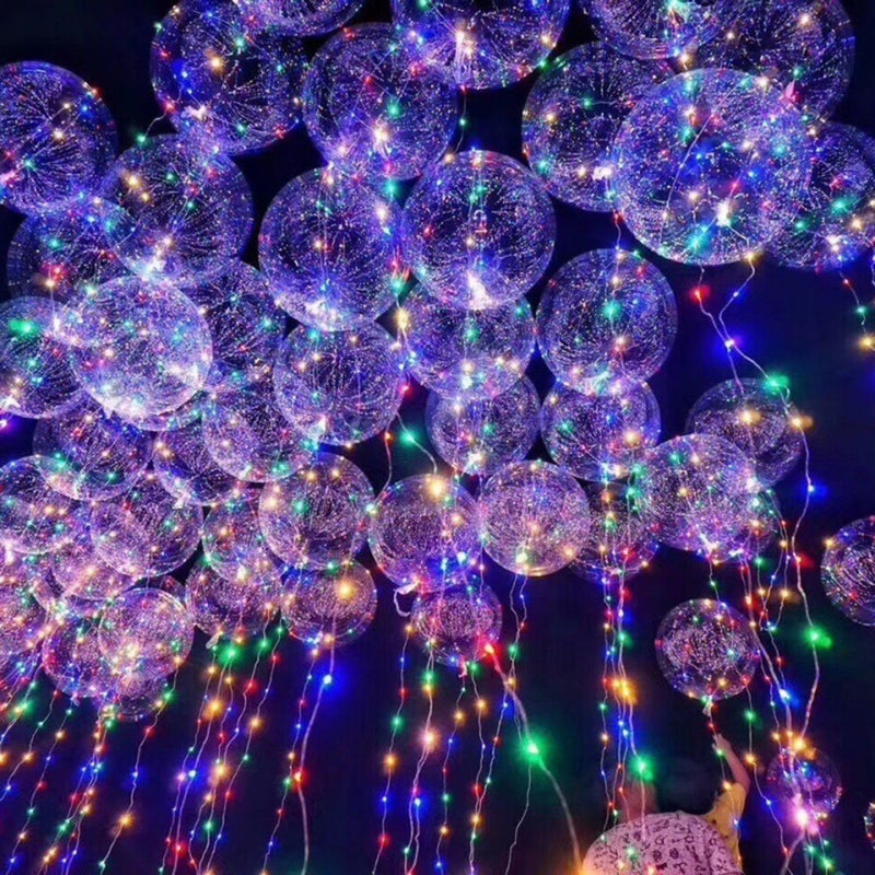 مجموعة من 3 بالونات بوبو بإضاءة LED مقاس 18 بوصة متعدد الألوان 80.00*6.00*8.50سم - Image 4