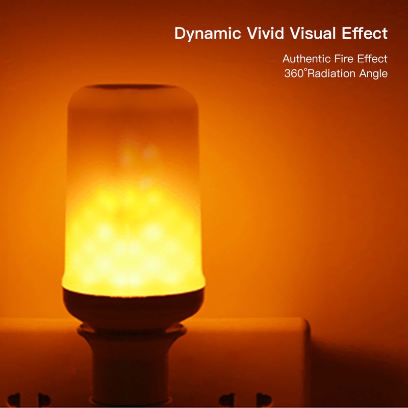 تومشاين مصباح LED بتأثير النار بقاعدة E27 متعدد الألوان 14.00*6.50*6.50سم  - Image 2