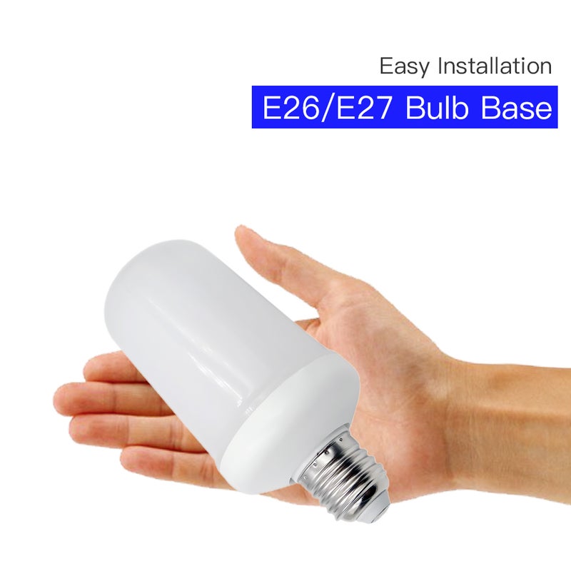 تومشاين - مصباح LED بتأثير النار بقاعدة E27 متعدد الألوان 14.00*6.50*6.50سم - Image 1