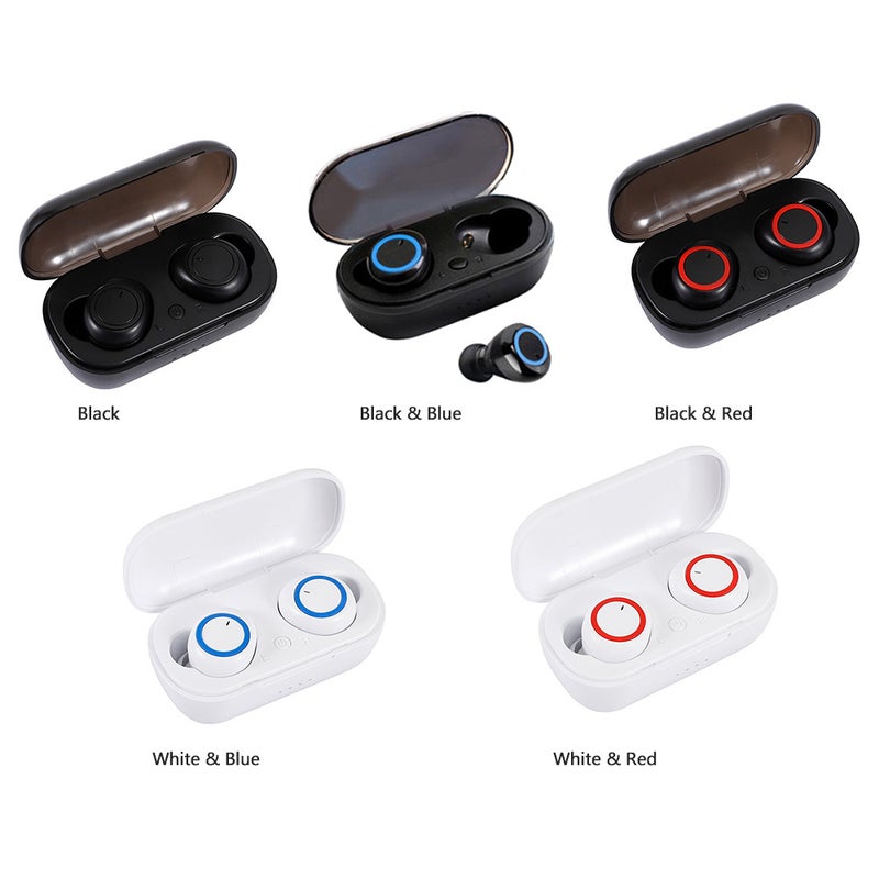 Generic - A2 TWS Bluetooth 5.0 Wireless Headphone Black & Blue - Image 1