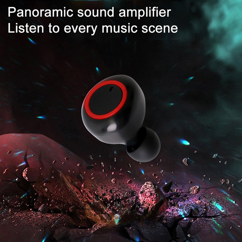 Generic - A2 TWS Bluetooth 5.0 Wireless Headphone Black & Blue - Image 1
