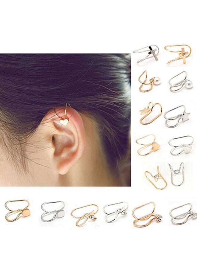 مشبك أذن على شكل قلب مرصع باللؤلؤ الصناعي - Image 2