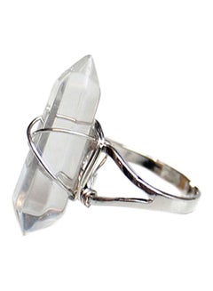 Adjustable Hexagonal Crystal Studded Ring