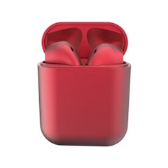 Inpods 12 TWS Popup Touch Control Bluetooth Wireless Earbuds Mettalic Red
