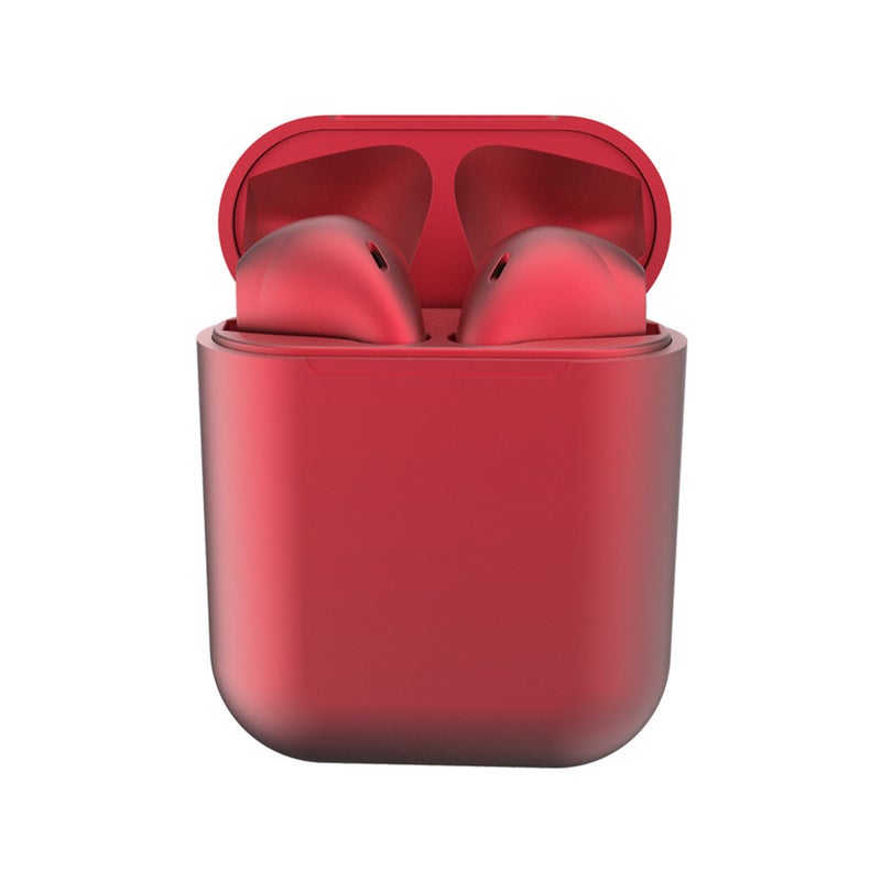 Generic - Inpods 12 TWS Popup Touch Control Bluetooth Wireless Earbuds Mettalic Red - Image 1