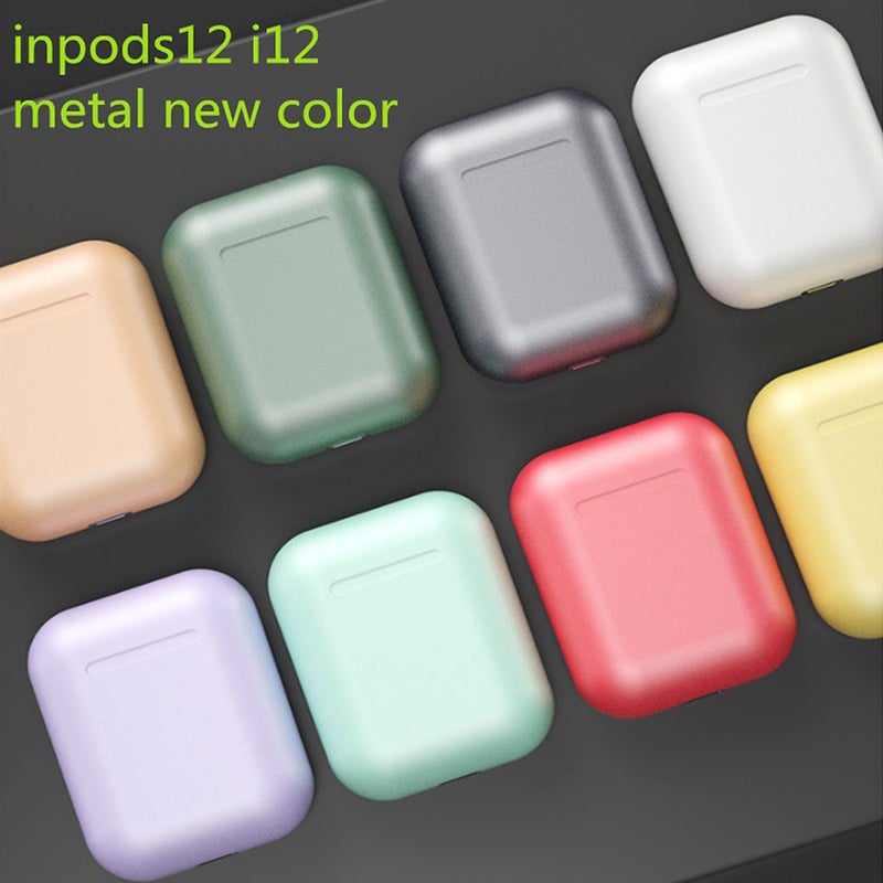 Generic - Inpods 12 TWS Popup Touch Control Bluetooth Wireless Earbuds Mettalic Yellow - Image 1