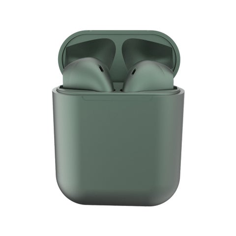 Inpods 12 TWS Popup Touch Control Bluetooth Wireless Earbuds Mettalic Dark green