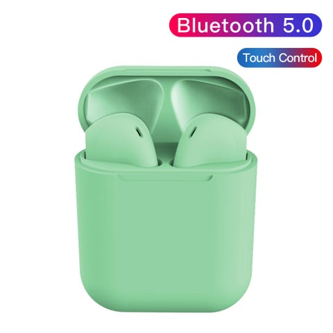 Inpods 12 TWS Popup Touch Control Bluetooth Wireless Earbuds Light Green